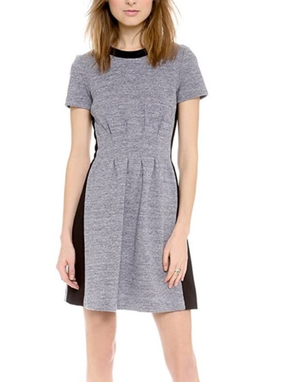 Madewell Parkline Grey & Black Colorblock Dress